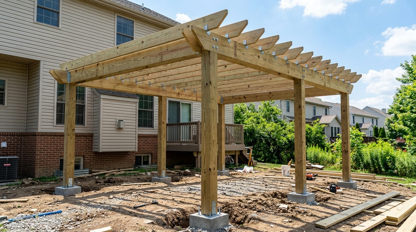 Pergola Installation — Framing and Connection Methods