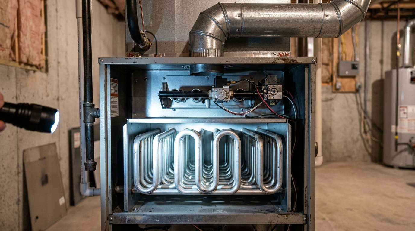 Goodman Furnace Maintenance — Safety and Heat Exchanger Inspection