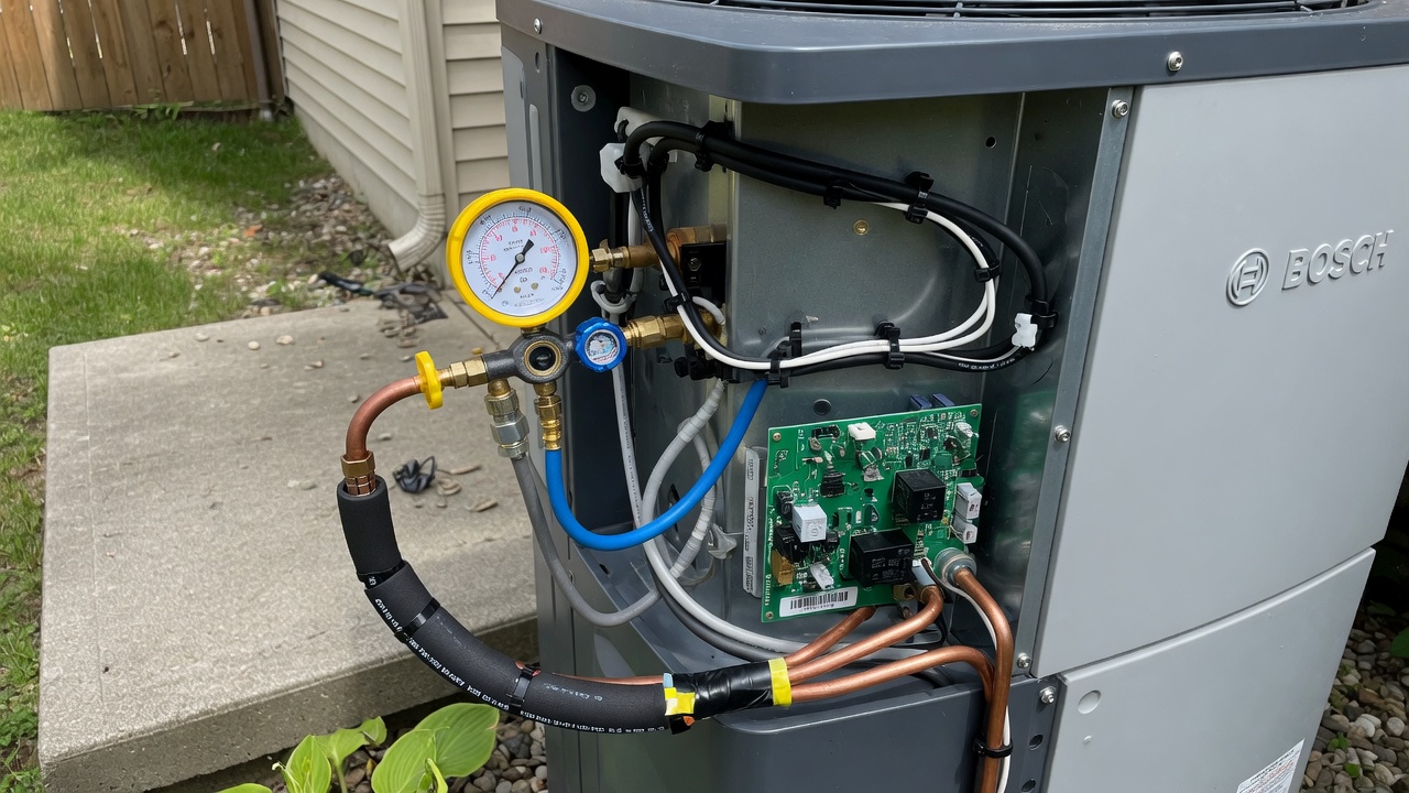 Bosch Mini-Split Maintenance — Refrigerant and Electrical System Check