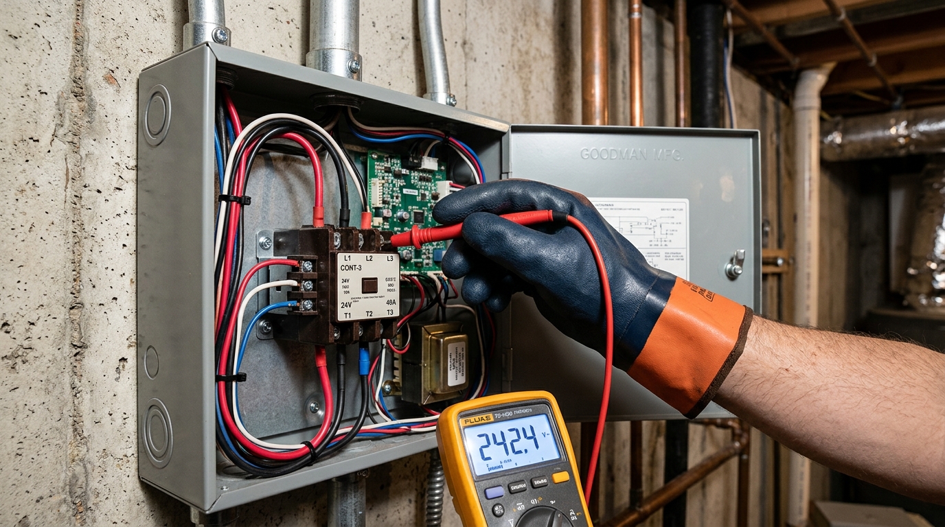 Goodman Heat Pump Maintenance — Electrical Testing Under Load