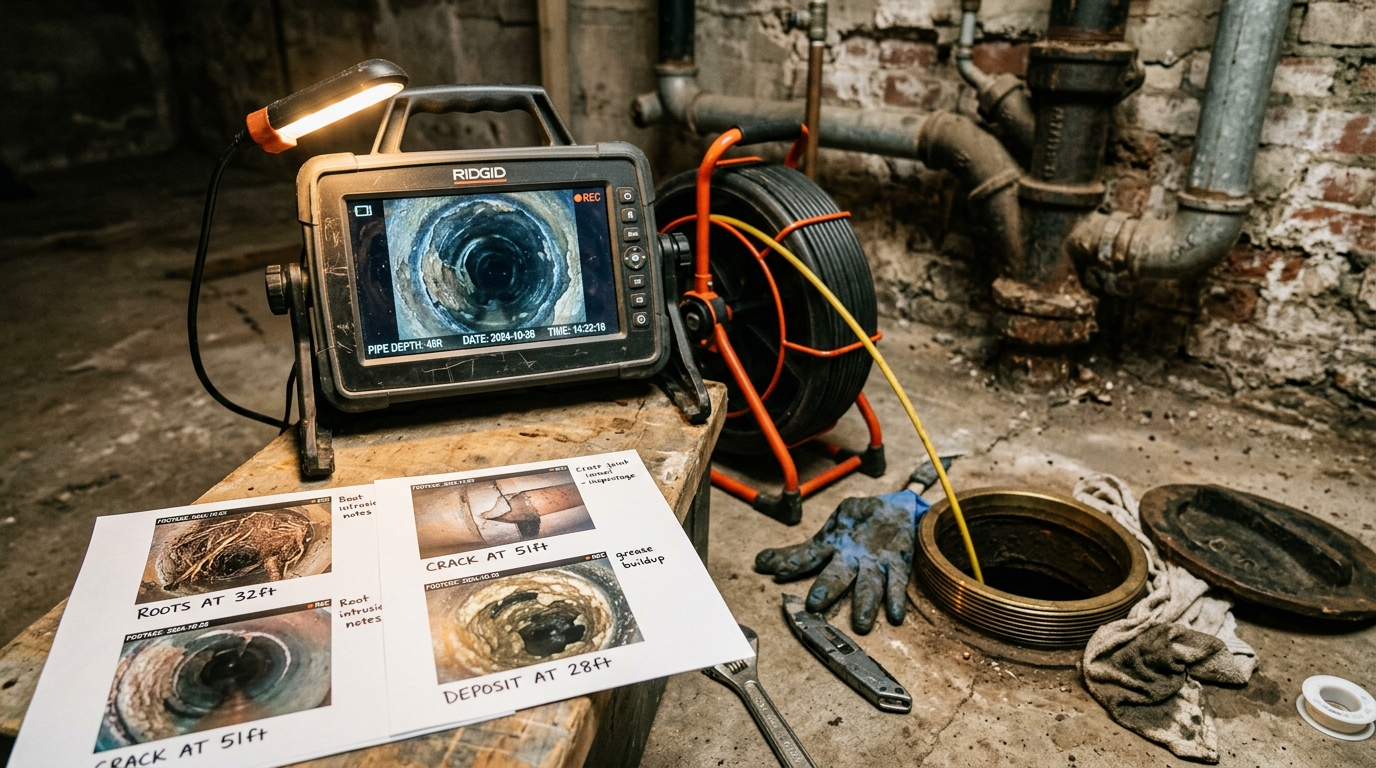 Sewer Camera Inspection — Ask For A Copy Of The Video File