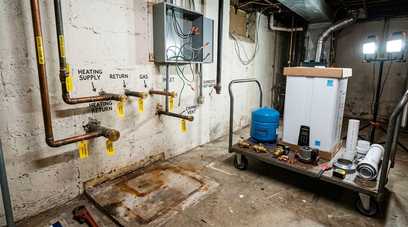 Boiler Replacement — Complete Removal and New Unit Integration
