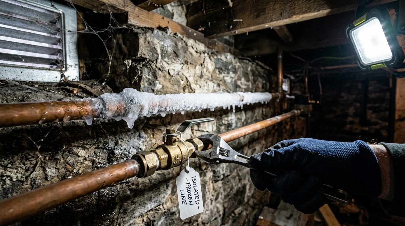 Frozen Pipe Repair — Details We Need When You Call Red Hook