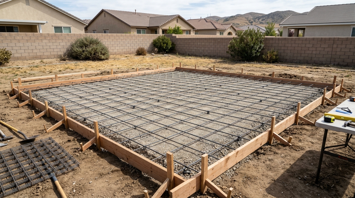 Concrete Slabs & Flatwork — No-Shortcut Prep and Reinforcement
