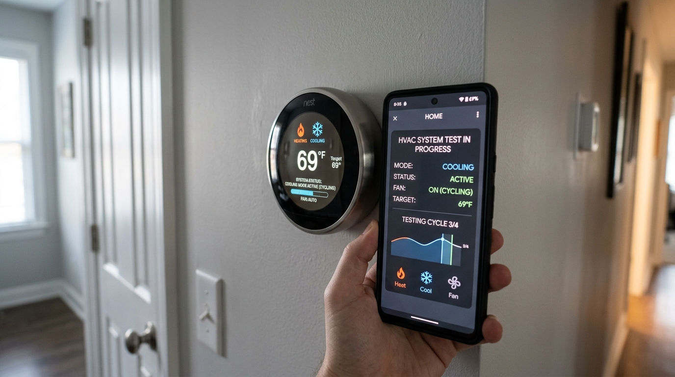 Google Nest Thermostat Installation — App Setup and Full Testing