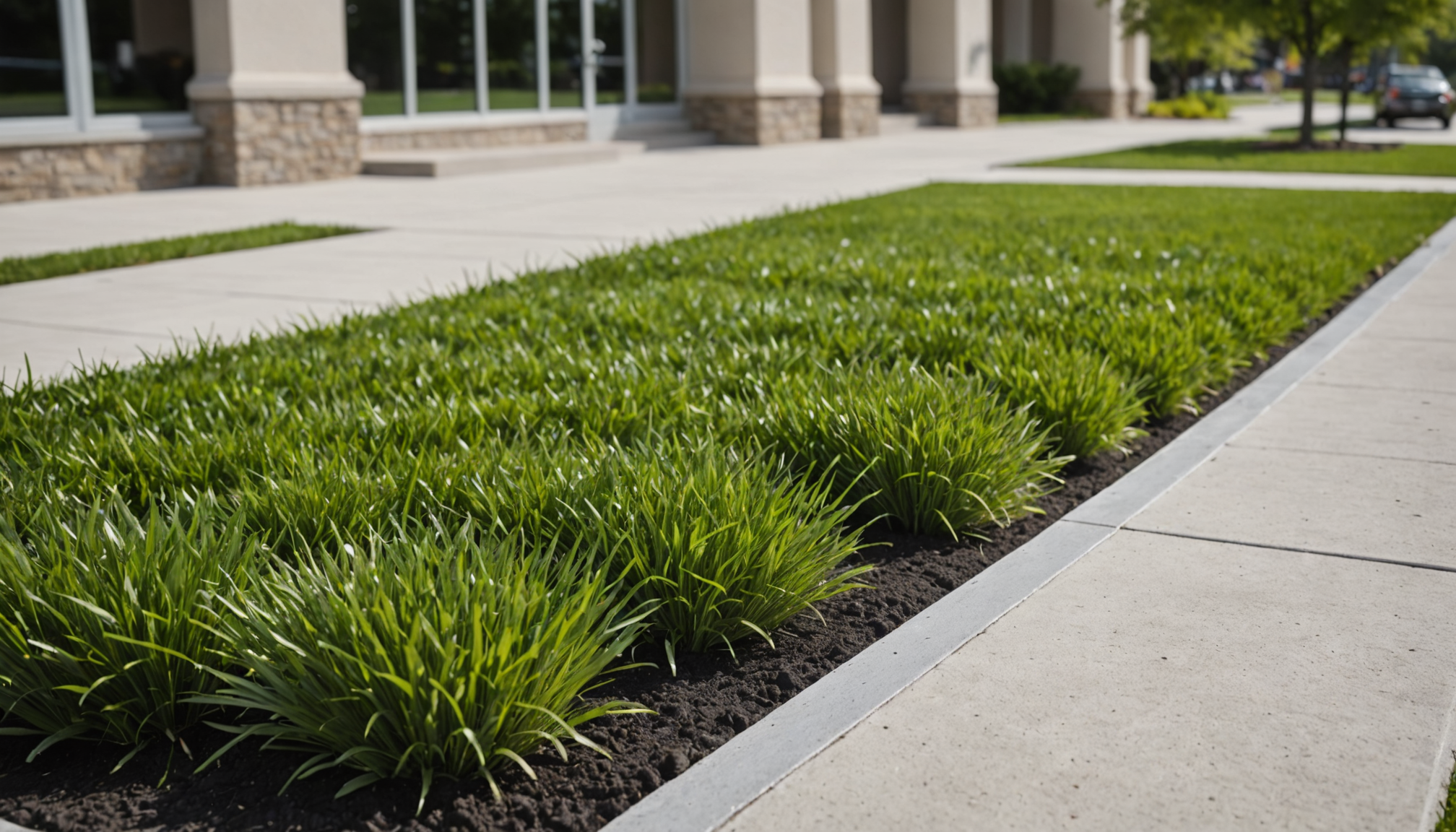Commercial Lawn Maintenance - Clean Edges and Professional Detail Work