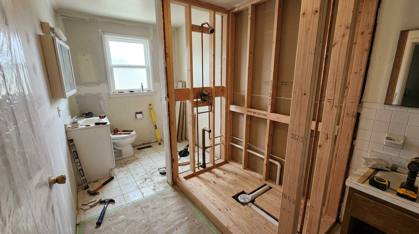 Tub-to-Shower Conversion