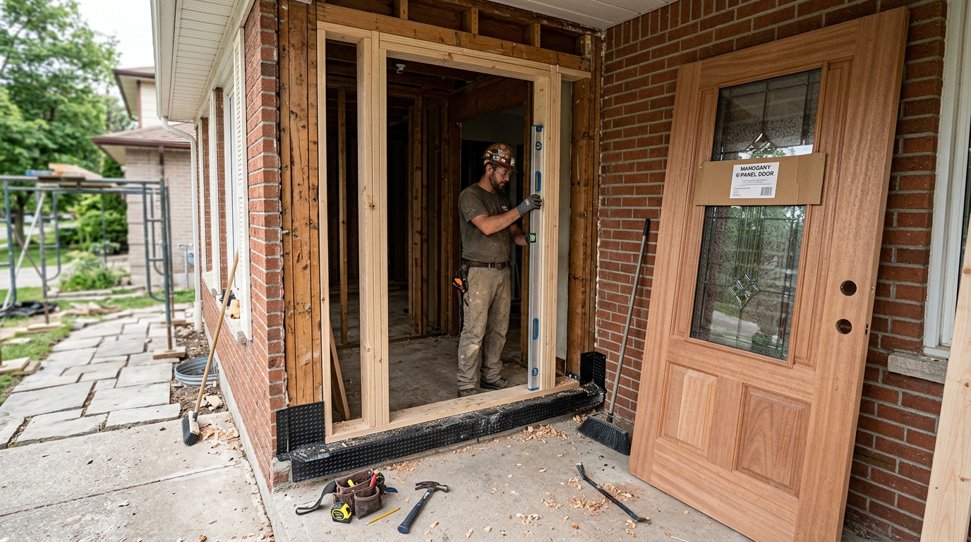 Entry Door Installation — Framing and Sill Adjustments