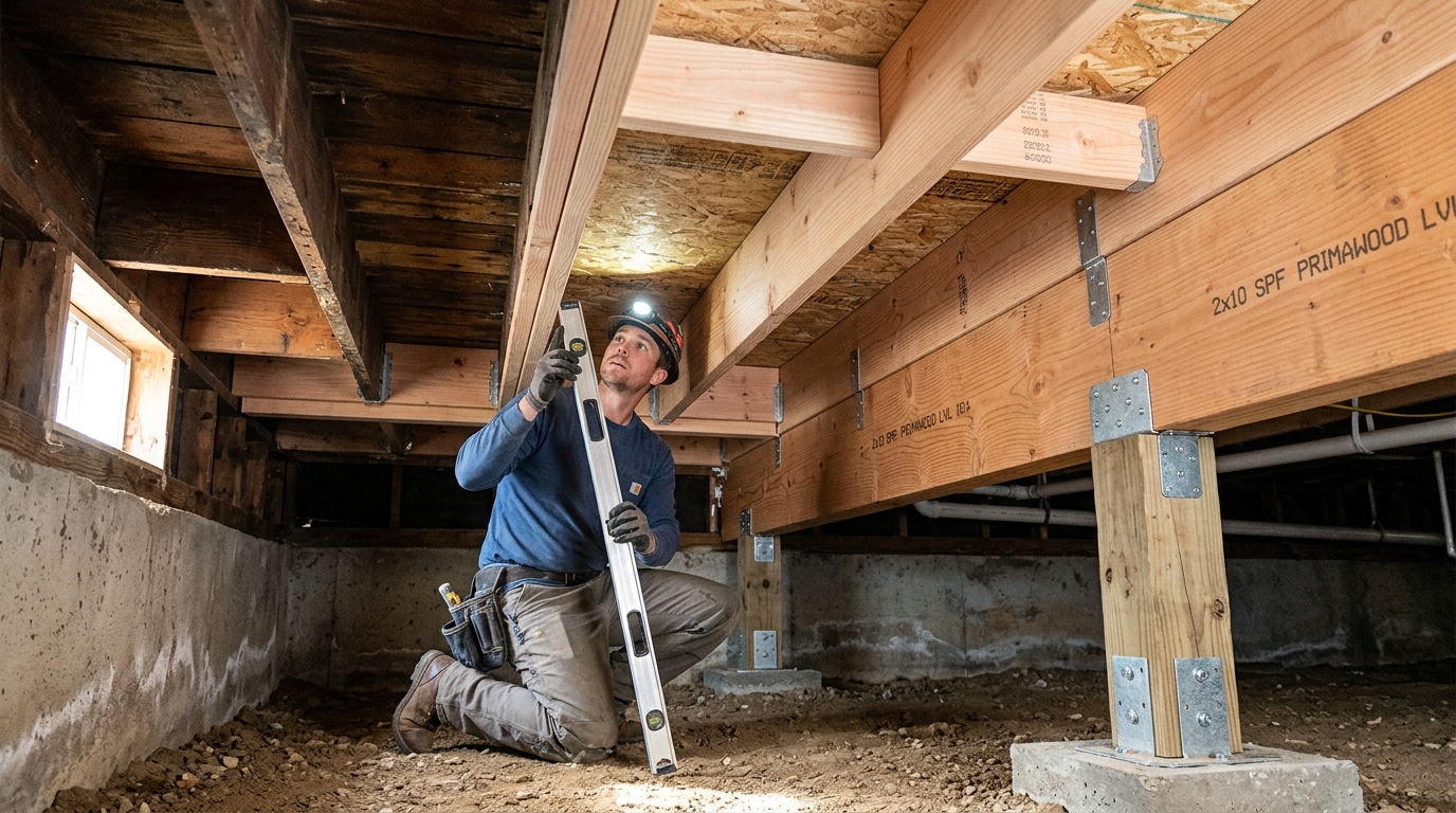 Sagging Floor Repair — Permit, Inspection, and Owner Check