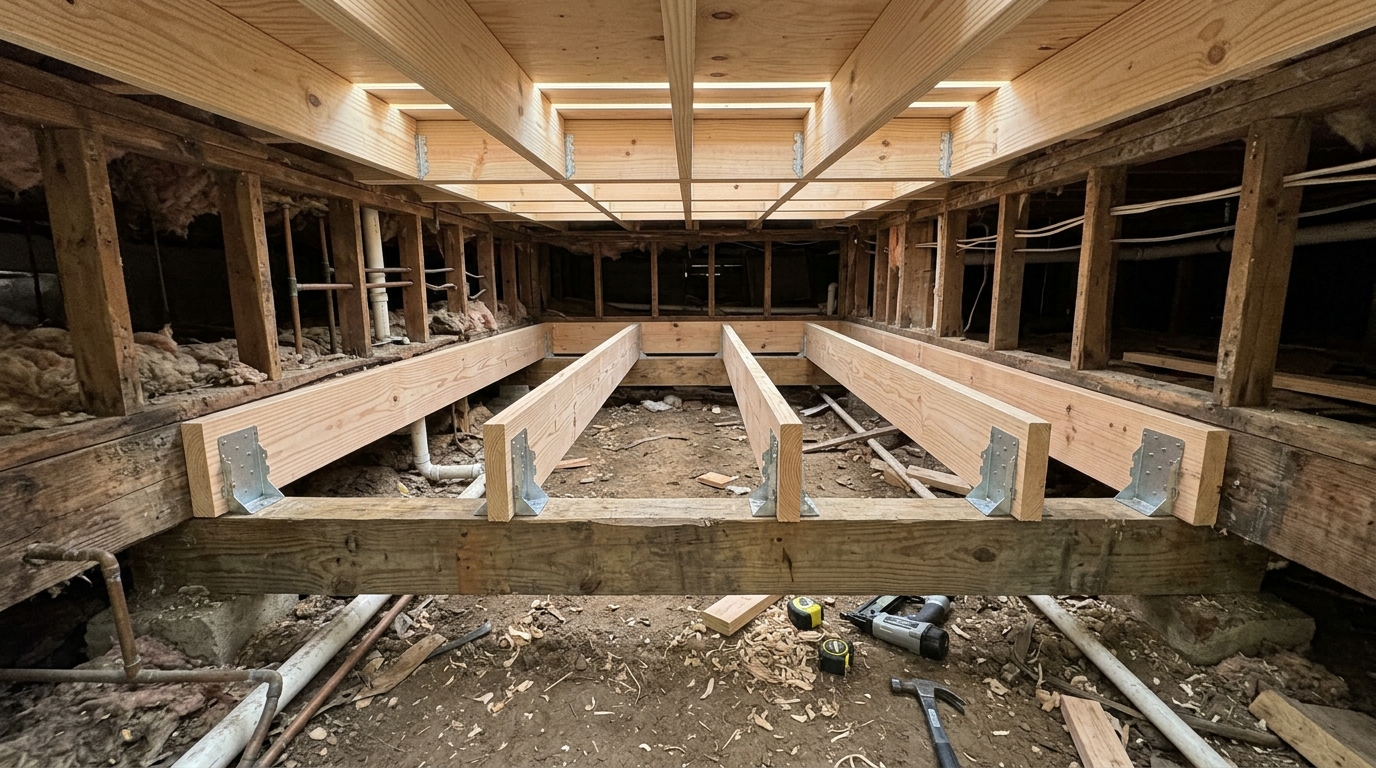 Floor Joist Repair — Ridgeline Western Construction