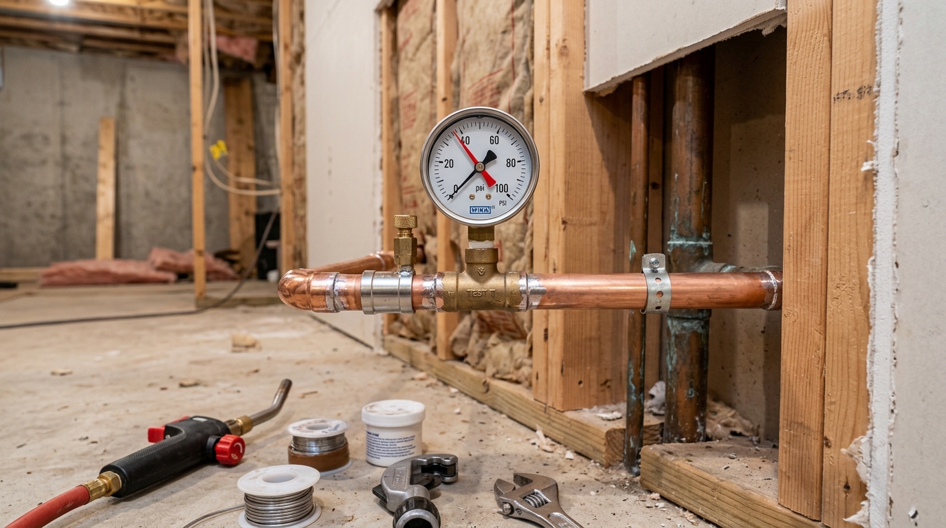 Plumbing Leak Repair — Pressurized Test and Explanation