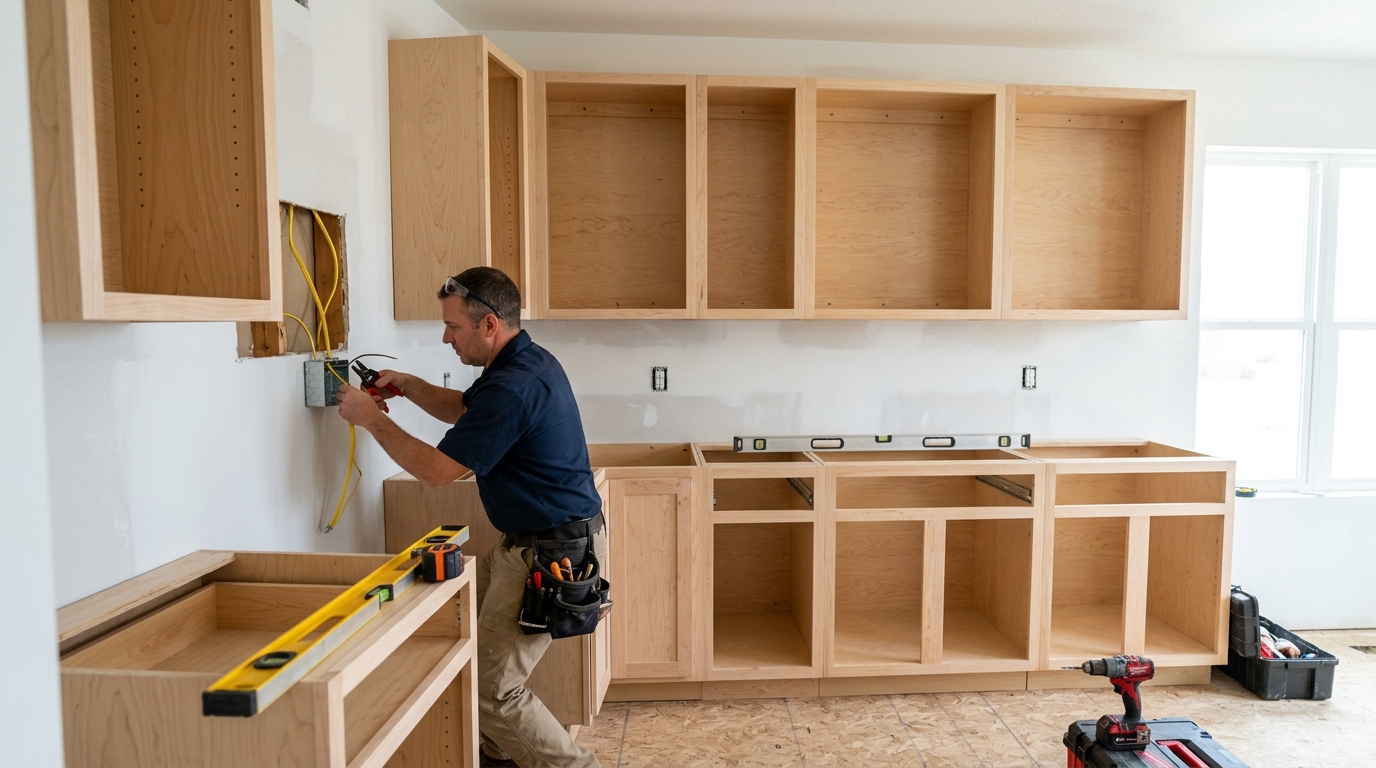 Cabinet Installation & Refacing — On-Schedule Trades and Permit Finalization