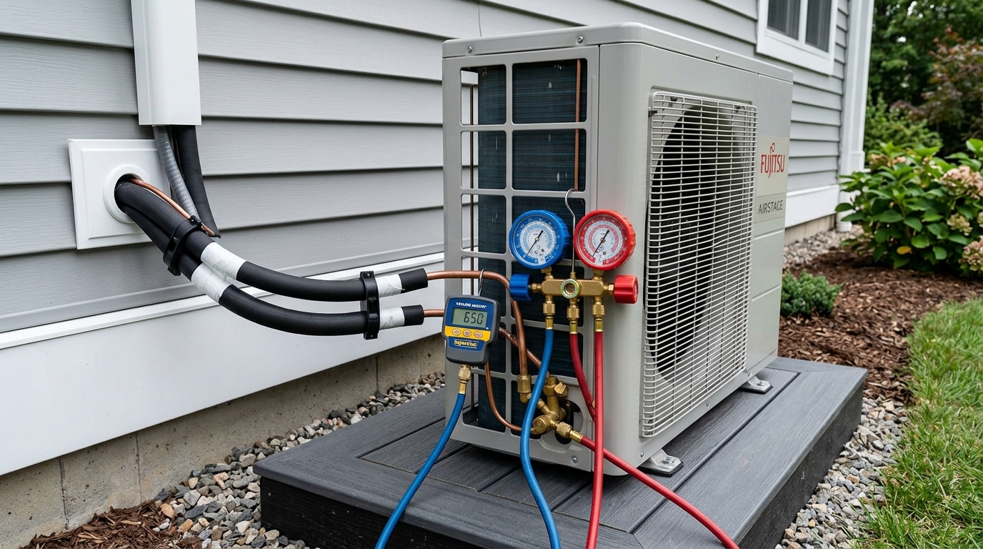 Fujitsu Heat Pump Installation — Full Startup and Performance Testing