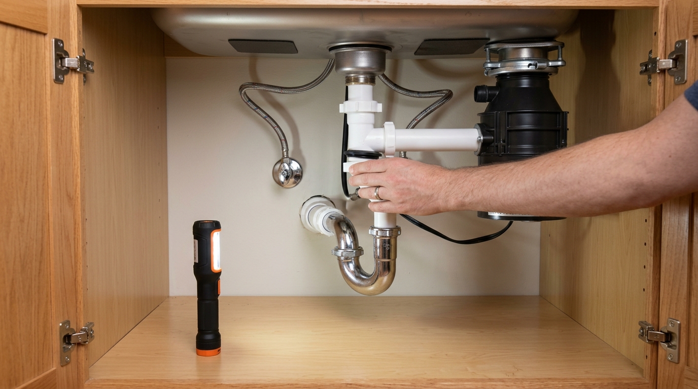 Sink Repair — Under-Sink Plumbing Checked and Secured