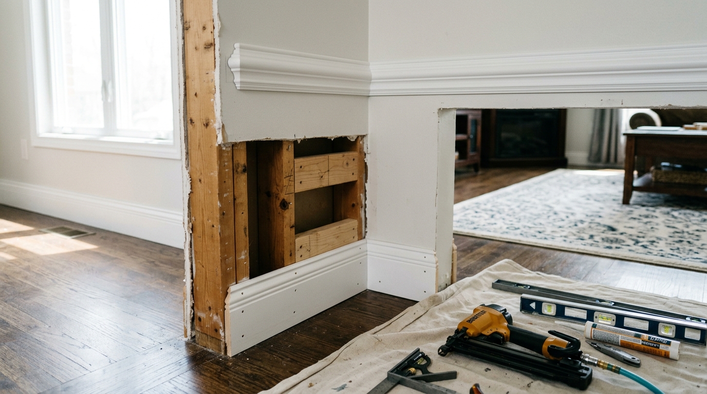 Crown Molding & Baseboards — Backing and Fasteners in Structure