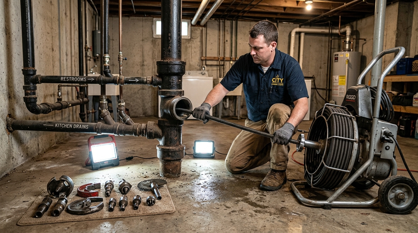 Commercial Drain Clearing — Entire Pine Plains Drain System Serviced in One Visit