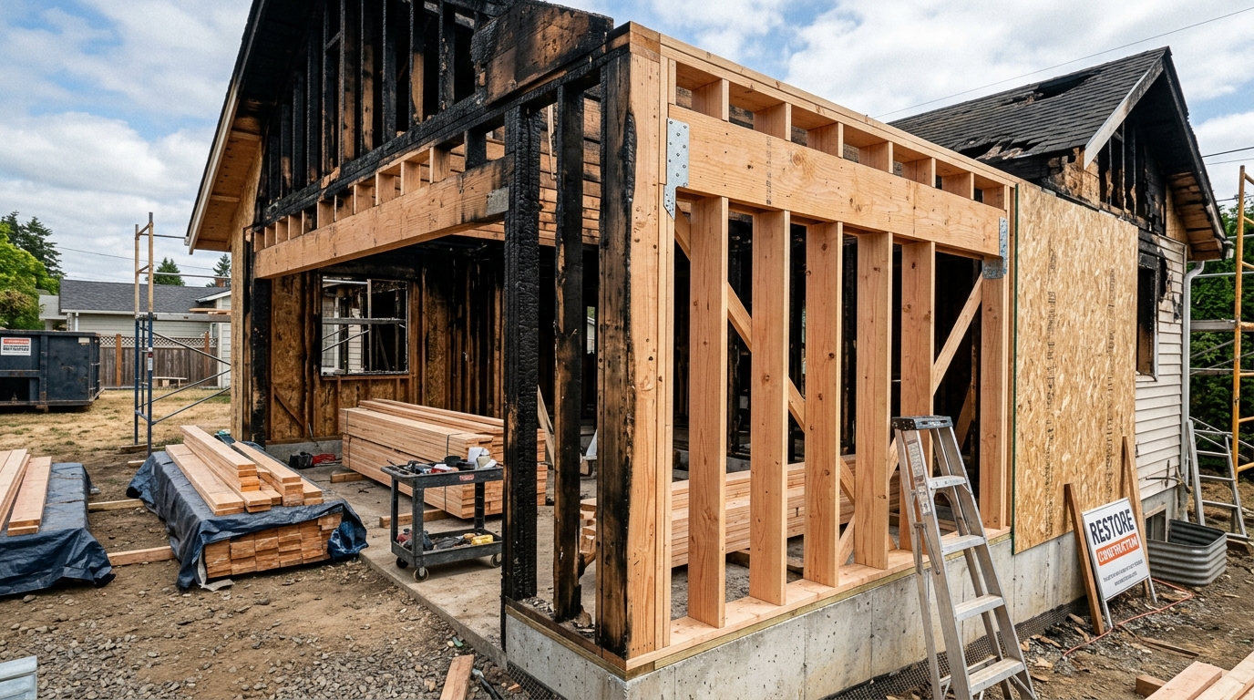 Fire Damage Rebuild — Ridgeline Western Construction