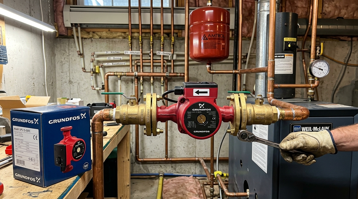 Circulator Pump Replacement — Thorough Bleed Prevents Hyde Park Air Issues