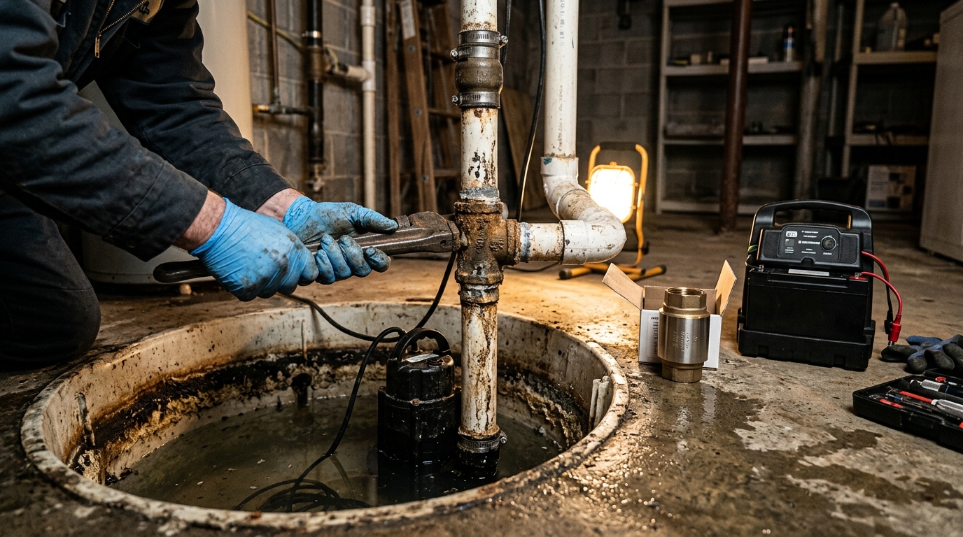Sump Pump Repair — Next Steps Are Decided On Site