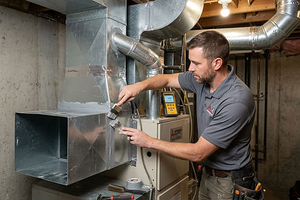 Mitsubishi Furnace Installation — Balanced Duct System Connection