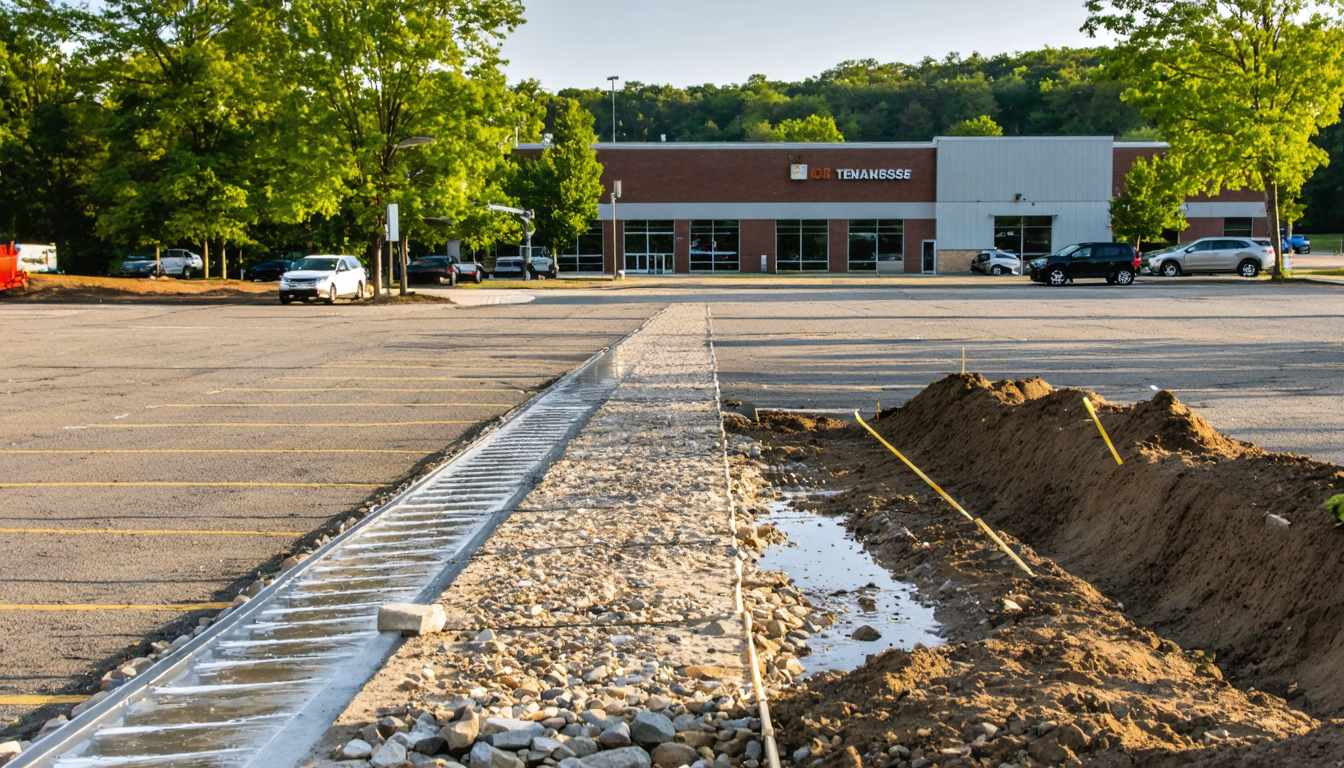 Commercial Drainage Systems services by Cruger Contracting LLC