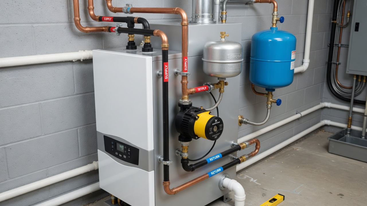 Buderus Boiler Installation — Clean Piping and System Layout