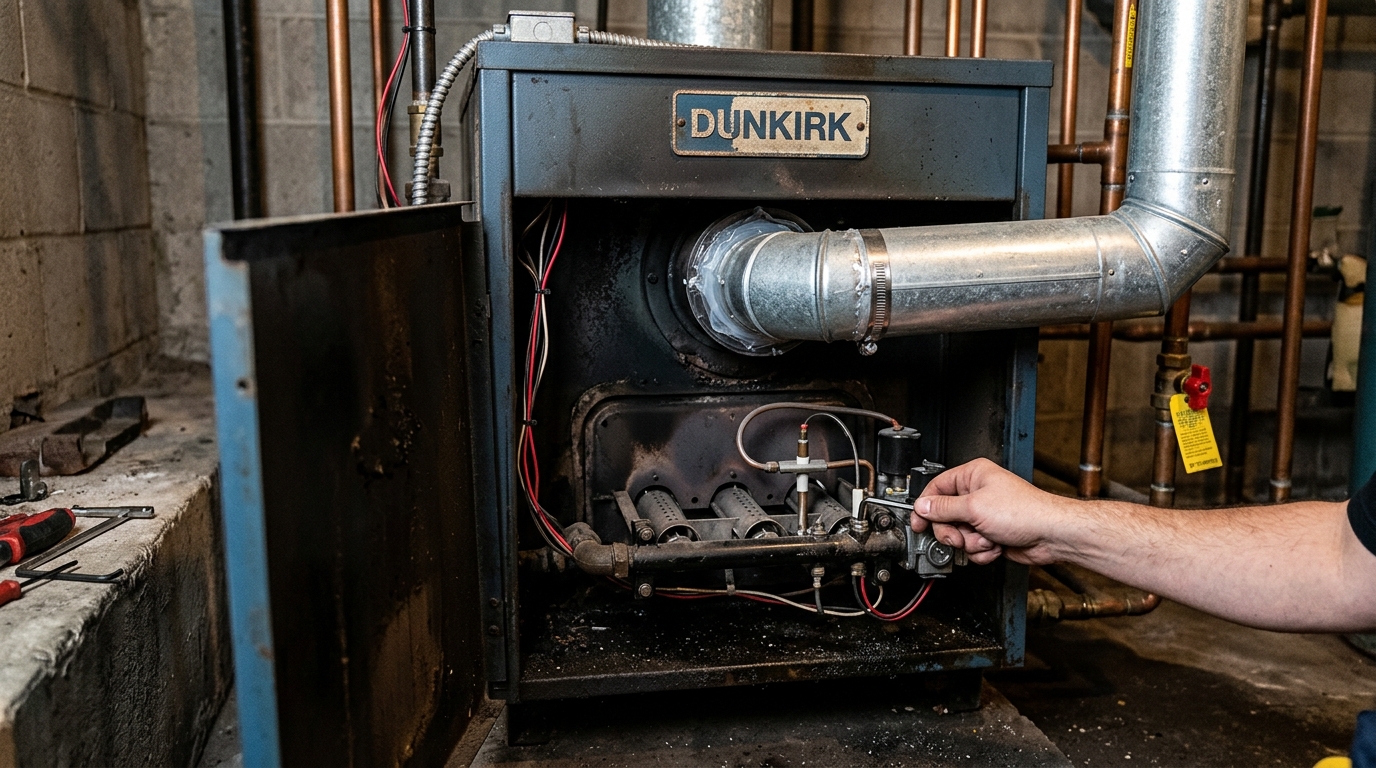 Dunkirk Boiler Repair — Safe Combustion and Operation Checks