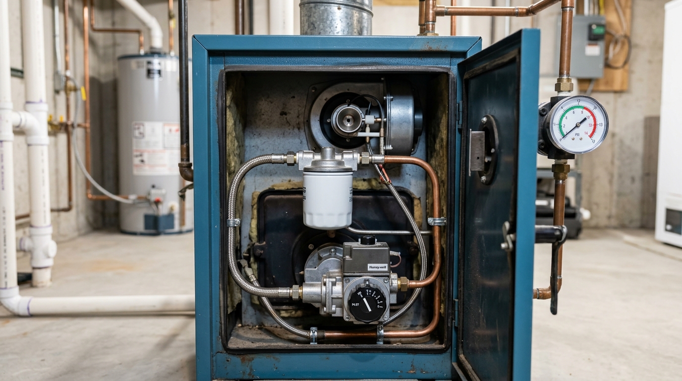 Burnham Boiler Maintenance — Fuel System and Flow Adjustment