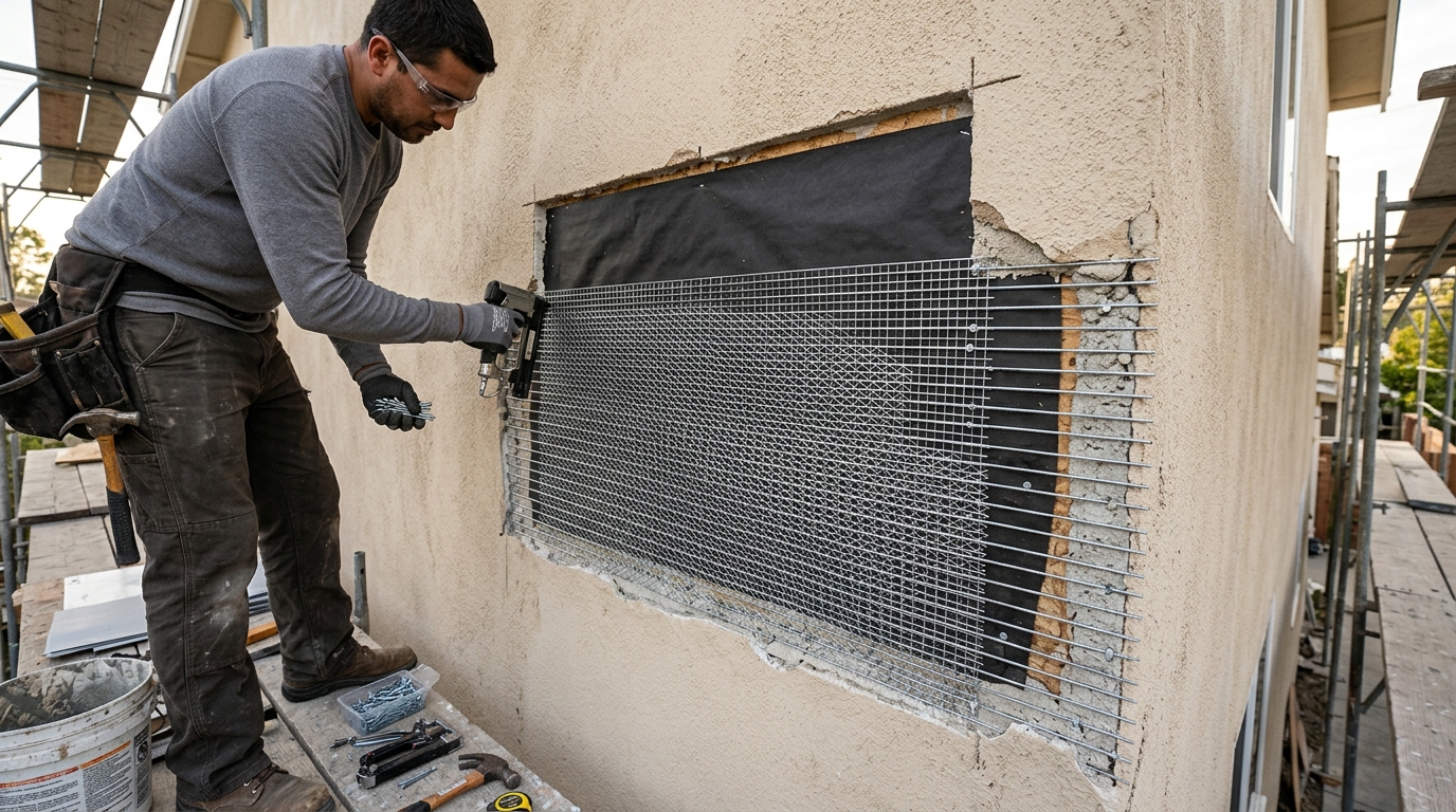 Stucco Repair — Restoring Barriers and Lath