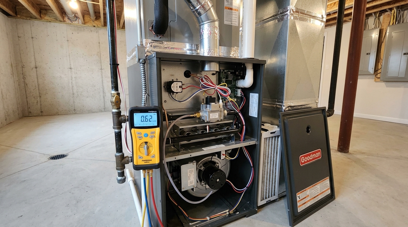 Goodman Furnace Installation — Full Startup and Safety Testing