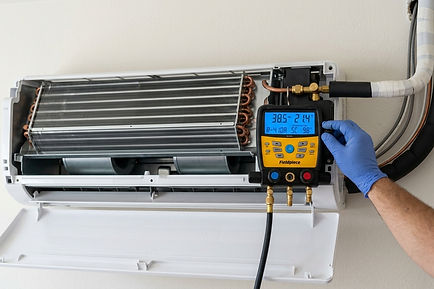 Fujitsu Mini-Split Maintenance — Refrigerant and Coil Inspection