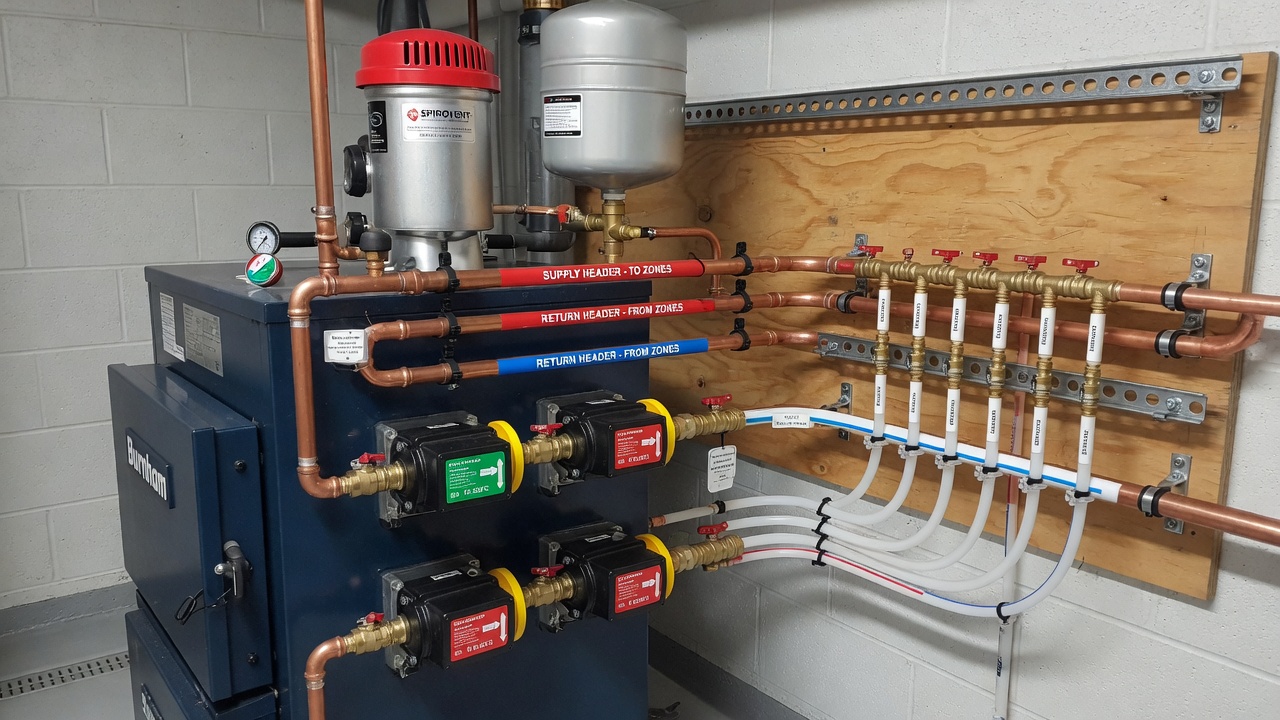 Burnham Boiler Installation — Correct Near-Boiler Piping Layout