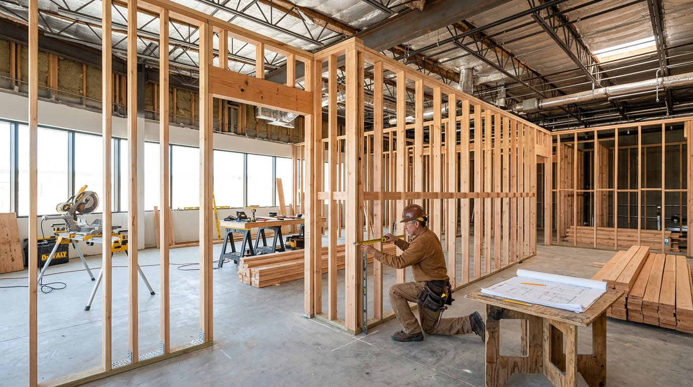 Tenant Improvements — Framing and Layout Self-Performed