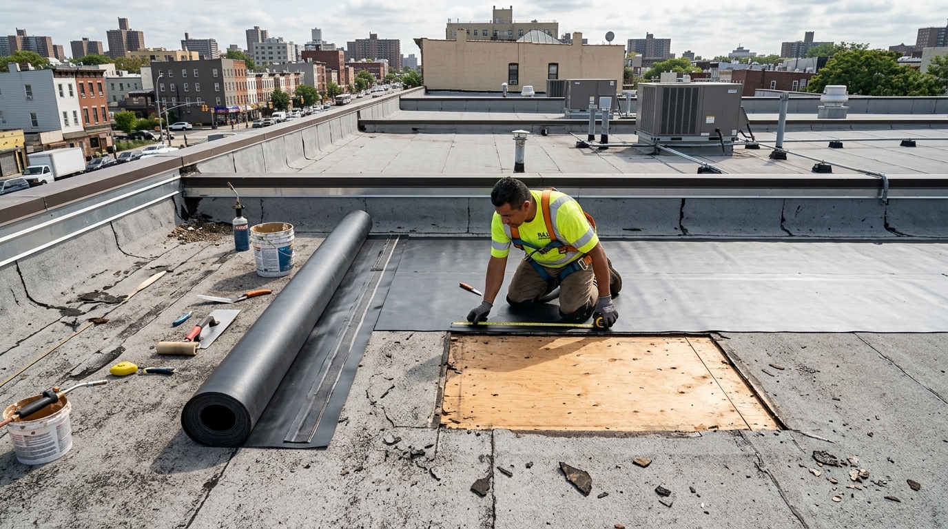 Flat Roof Repair — Ridgeline Western Construction