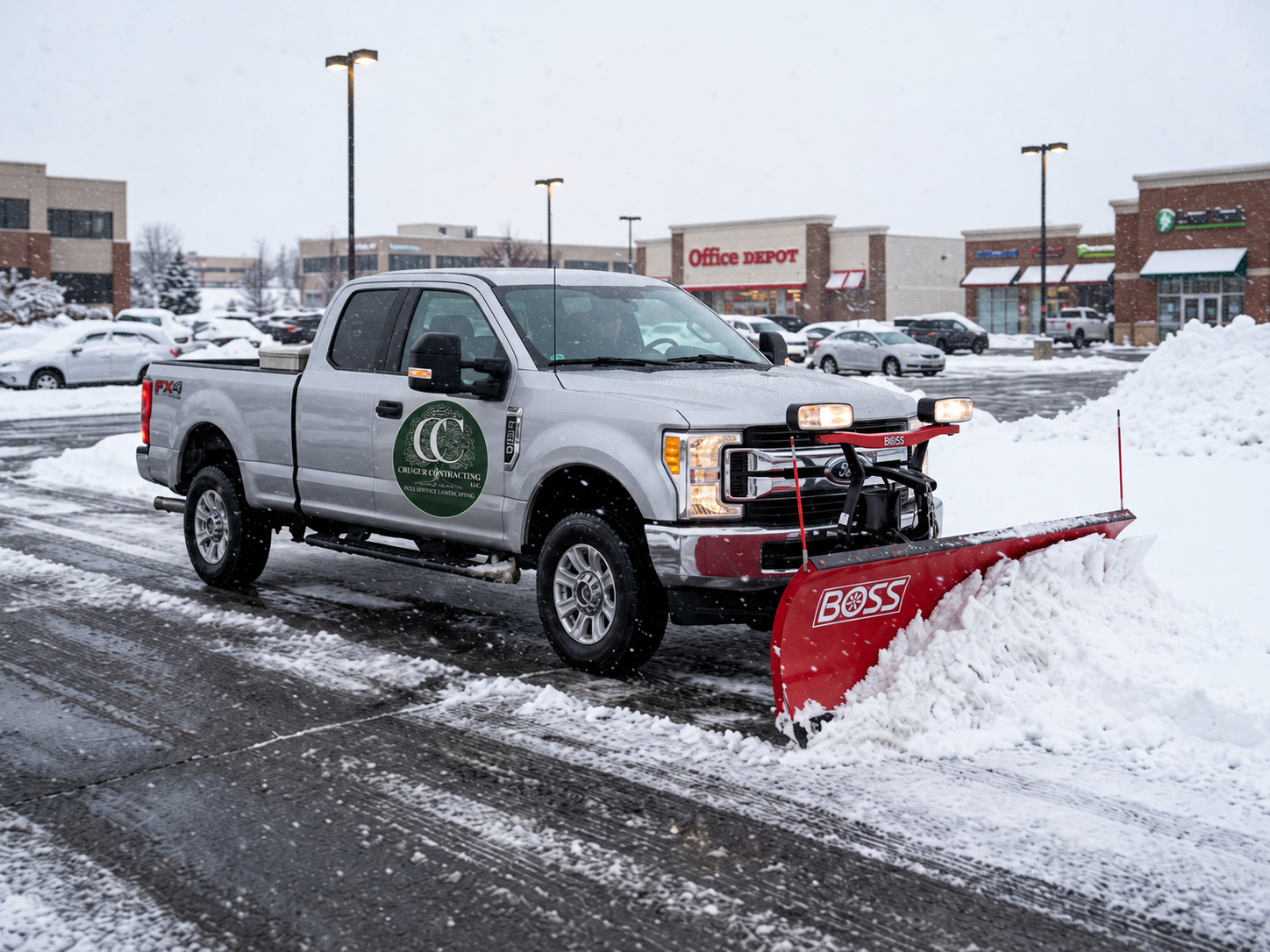 Commercial Snow Plowing by Cruger Contracting LLC in Rhinebeck, Dutchess County