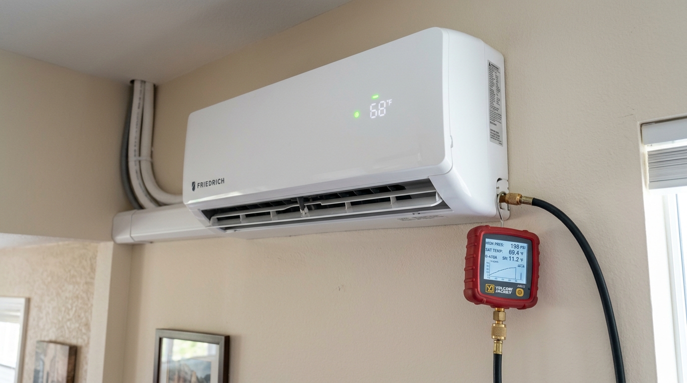 Friedrich Mini-Split Maintenance — System Testing and Adjustments
