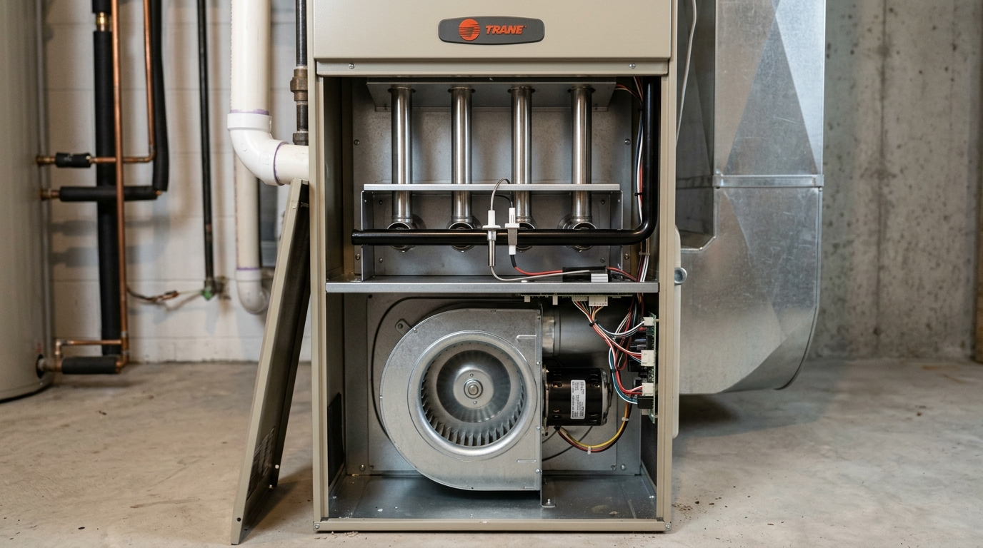 Trane Furnace Maintenance — Internal Cleaning and Component Service