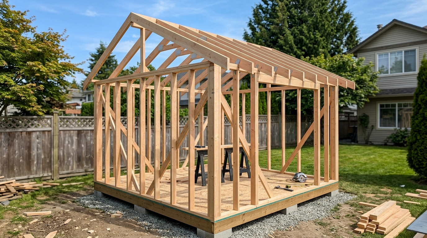 Storage Shed Construction — Owner-Directed Project Flow