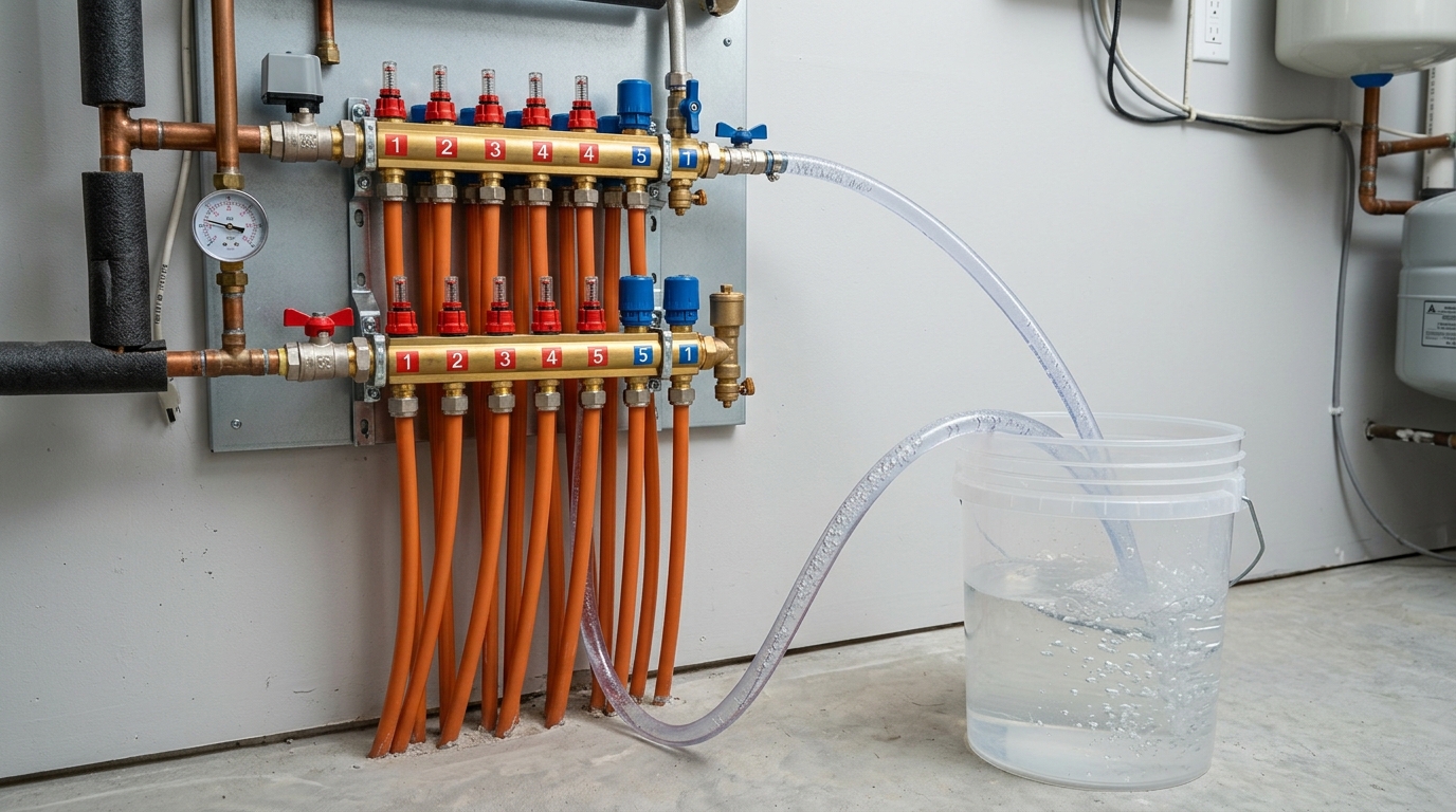 Viega Radiant Floor Heating Maintenance — Air Removal and System Flushing
