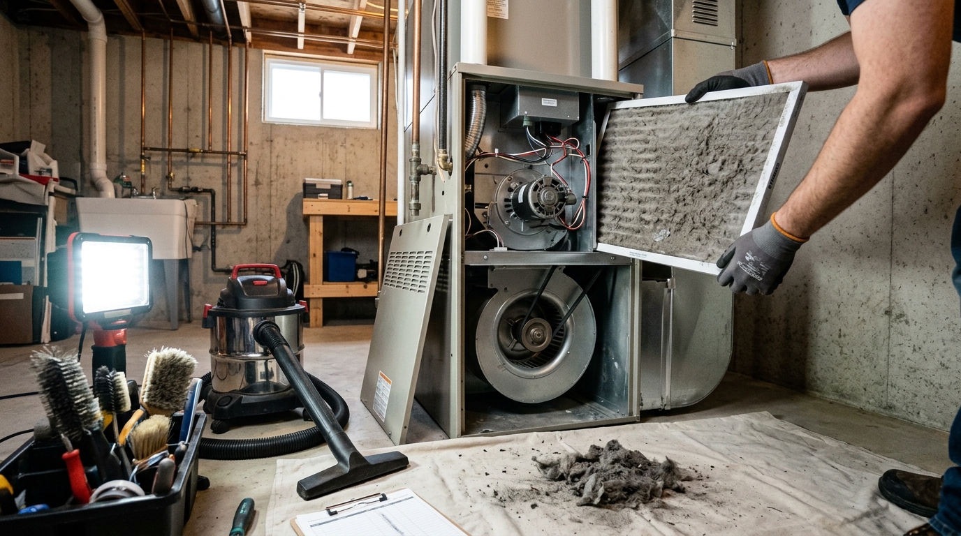 Furnace Maintenance — Cleaning Restores Furnace Efficiency