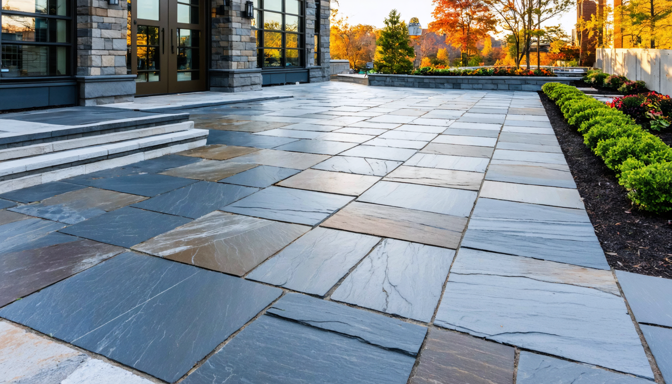 Commercial Bluestone Patio Replacement services by Cruger Contracting LLC