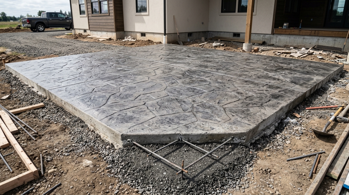 Stamped Concrete — Correct Reinforcement and Base Prep