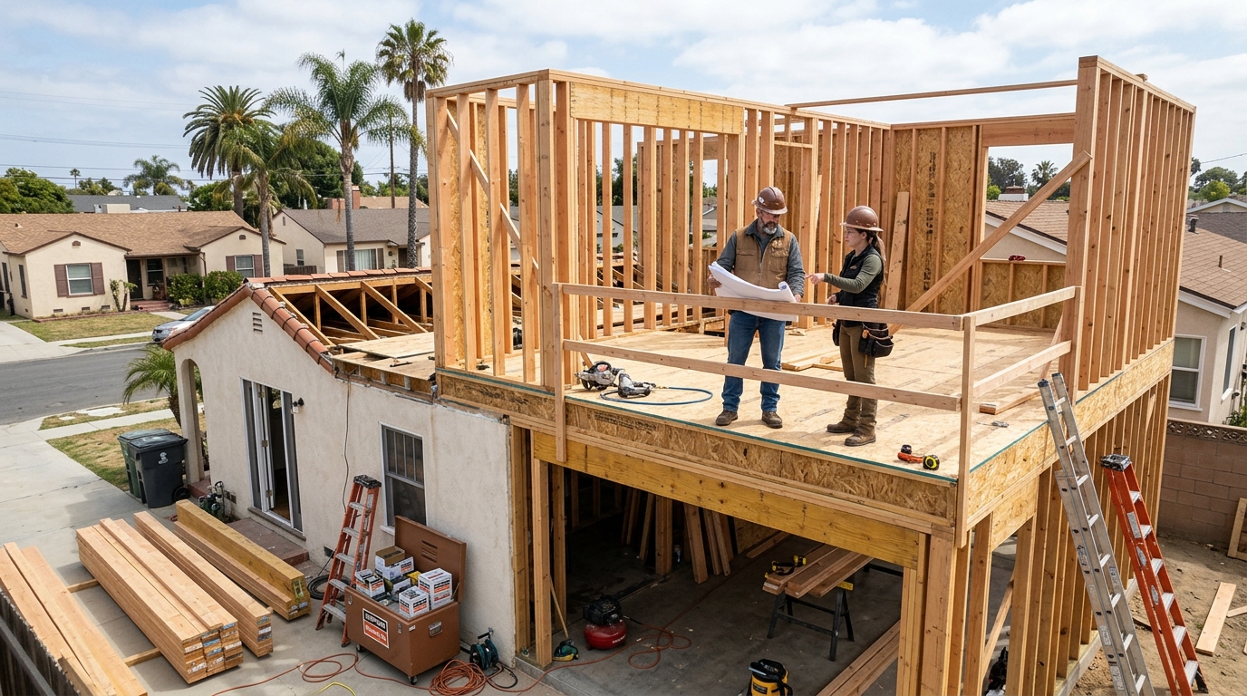 Second Story Addition — Single Contract, Owner Scheduling