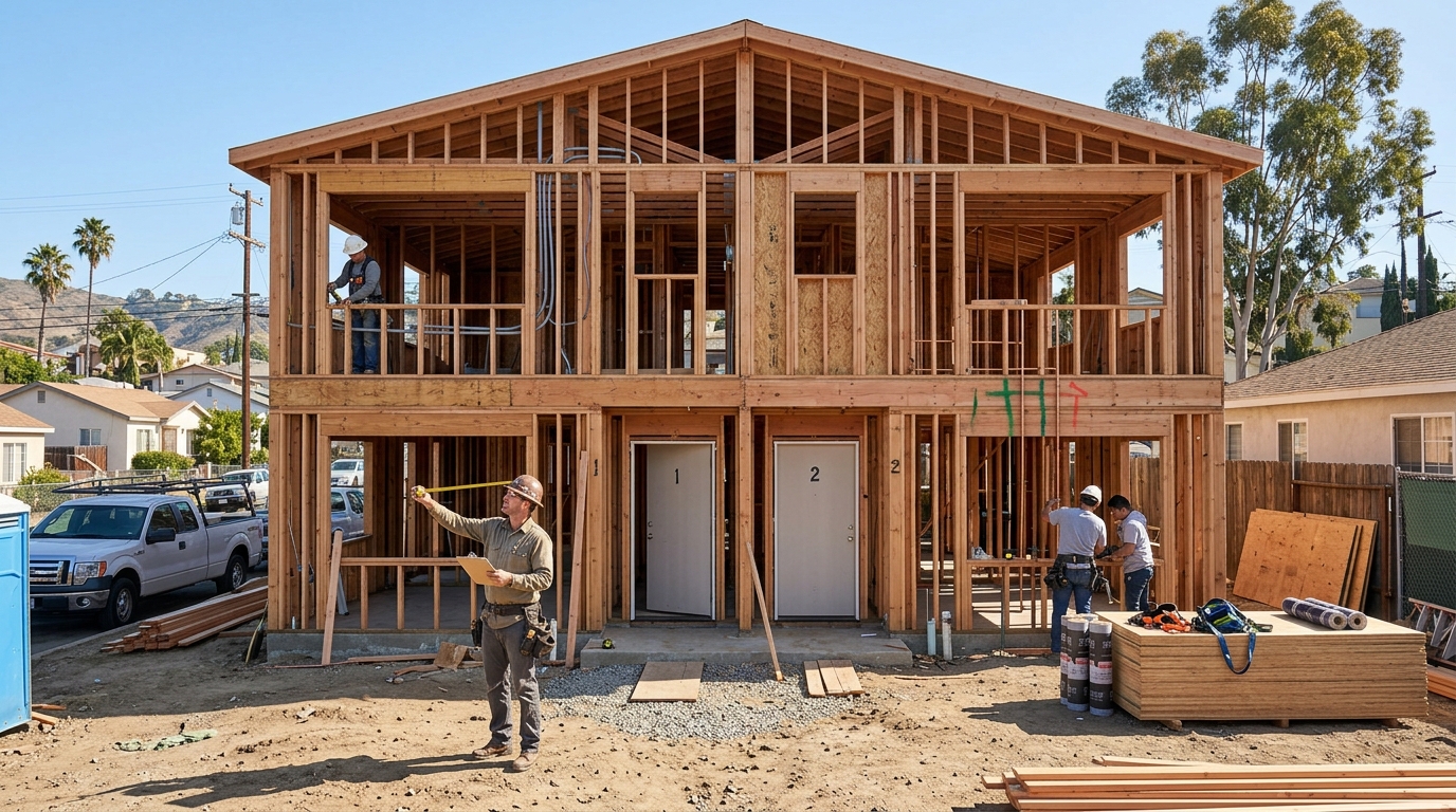 Duplex Construction — Coordinated Schedule for All Trades
