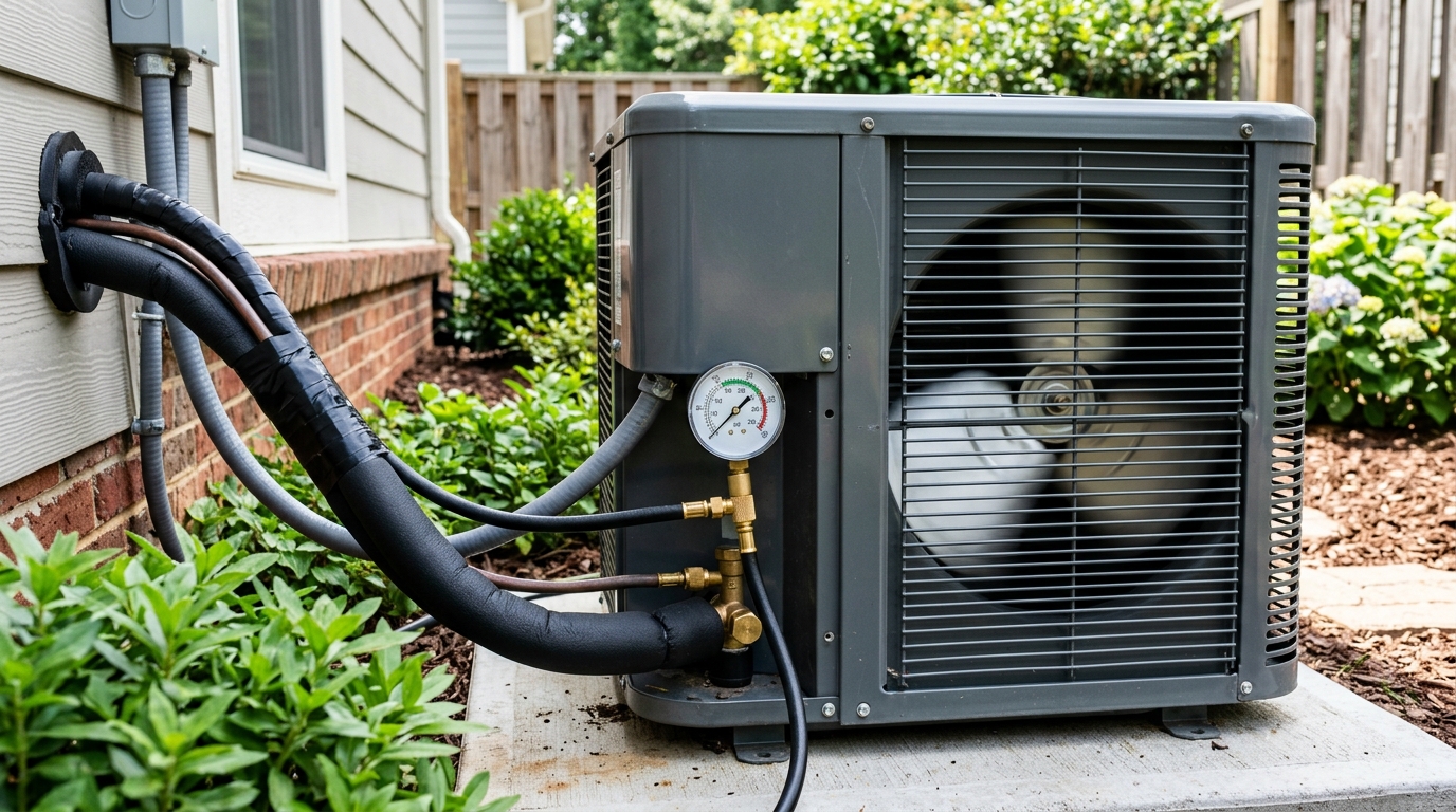Mitsubishi Mini-Split Maintenance — Refrigerant and System Verification