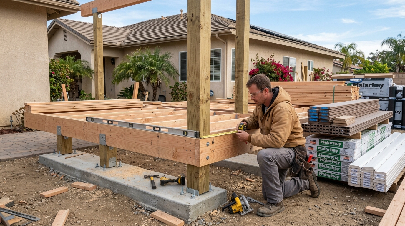 Porch Construction — All Trades Scheduled Under One Contract
