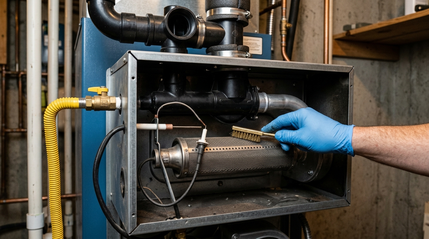 Lochinvar Water Heater Maintenance — Combustion and Burner Inspection