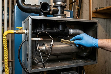 Lochinvar Water Heater Maintenance — Combustion and Burner Inspection