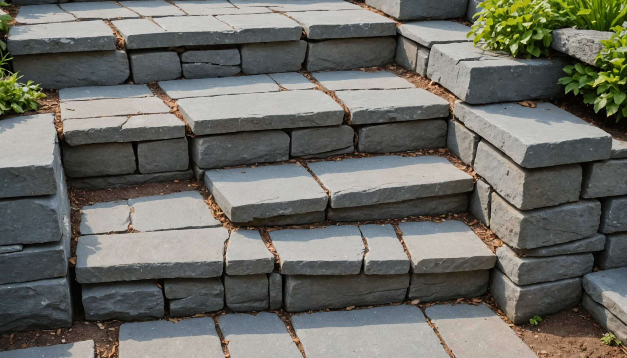 Commercial Bluestone Staircase Restoration - Precision Resetting of Bluestone Treads