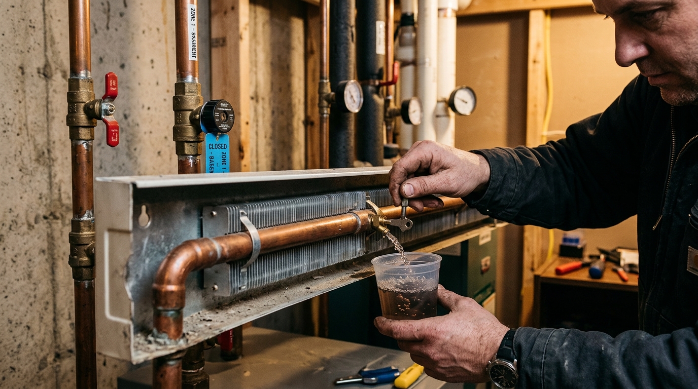 Baseboard Heating Repair — Bleed Air and Isolate by Zone in Upper Red Hook